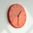 掛け時計 おしゃれ 壁掛け 時計 北欧 掛け時計かわいい アナログ スイープムーブメント 静音 白 クロック シンプル ナチュラル レトロ 寝室 音がしない ウォールクロック リビング ダイニング 無音 直径30cm オレンジ