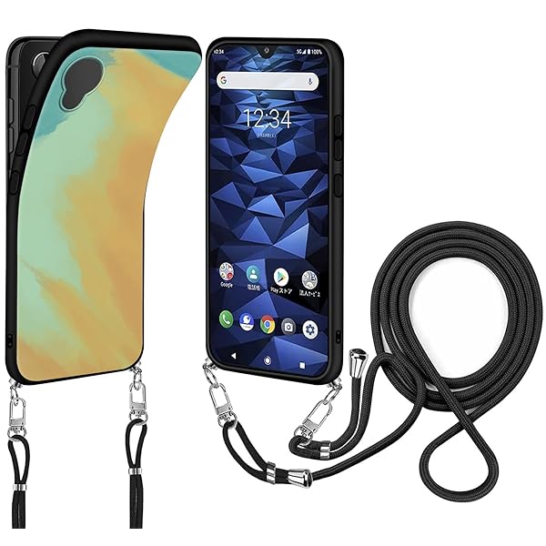 Kyocera DIGNO BX2 A101KC ケース ストラップ DIGNO SX2 肩掛け 斜めかけ 縄掛 け カラフルなカラーデザイン ケース 薄型 軽量 耐衝撃 長さ調整可能 取り外し可能 ネックストラップ ショルダー ケース