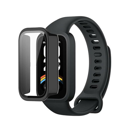 For XiaoMi Smart Band 9 Active 専用ガラス フイルム一体型 ケース全面保護ケース PCフレーム+ガラスフィルム一体型 脱着簡単 薄型 軽量 耐衝撃性 落下防止 (ブラック) For XiaoMi Smart Band 9 Active 専用ガラス フイルム一体型 ケース全面保護ケース PCフレーム+ガラスフィルム一体型 脱着簡単 薄型 軽量 耐衝撃性 落下防止 (ブラック)