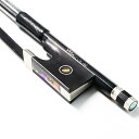 カーボンファイバー・バイオリン弓Carbon Fiber Violin Bow 4/4サイズ 天然の黒い馬毛で明るい音確かな品質で!!