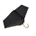 日傘 折りたたみ傘 超軽量 174g/194g UVカット 遮光 遮熱 日傘兼用雨傘 大人可愛い 上品 通勤 通学 レディース 母の日 プレゼント 携帯便利 (水玉ーブラック)