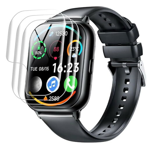 【 2025新しいバージョン】koolep スマートウォッチ 1.85インチ 保護フィルム(3枚入り)24時間内気泡自動消え TPU製 超薄型 高透過率 耐指紋 撥油性 koolep 保護フィルム 【 2025新しいバージョン】koolep スマートウォッチ 1.85インチ 保護フィルム(3枚入り)24時間内気泡自動消え TPU製 超薄型 高透過率 耐指紋 撥油性 koolep 保護フィルム