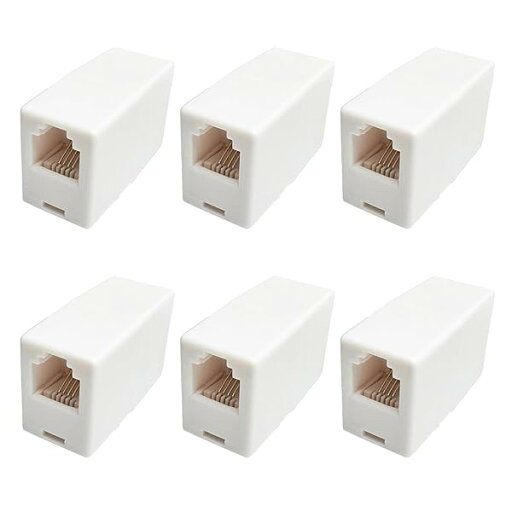 モジュラージャック 中継コネクタ 中継 延長 RJ11/12対応、6極2芯・4芯兼用のアダプタ (6) モジュラージャック 中継コネクタ 中継 延長 RJ11/12対応、6極2芯・4芯兼用のアダプタ (6)