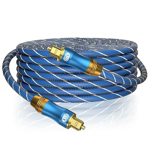 光デジタルケーブル 光デジタルオーディオオプティカルケーブル SPDIF OPTICAL TOSLINK トスリンク 角型 金メッキ 高耐久性 PS4/サウンドバー/TVスピーカーなど用 (ブルー, 10M) 光デジタルケーブル 光デジタルオーディオオプティカルケーブル SPDIF OPTICAL TOSLINK トスリンク 角型 金メッキ 高耐久性 PS4/サウンドバー/TVスピーカーなど用 (ブルー, 10M)