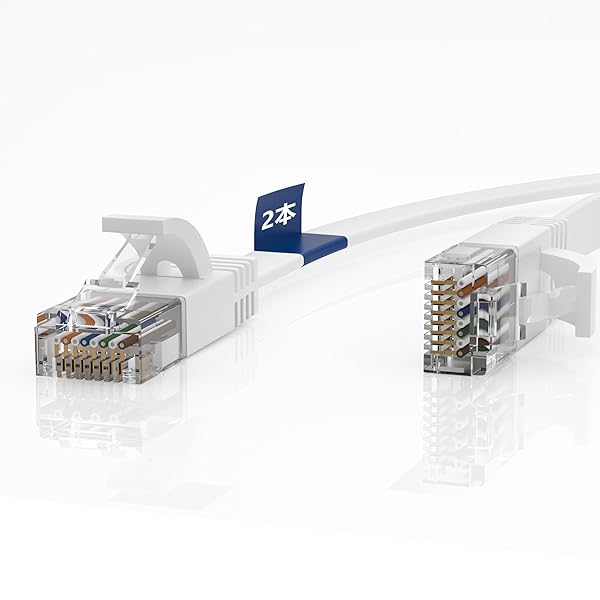 CAT6イーサネットケーブル 1M ウルトラフラットLANケーブル ロング UTP 極薄有線ランケーブル ホワイト PoE対応 防水インターネット接続ケーブル 高速ギガビットネットワークケーブル ルーター、プリンター、モニターに対応