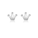 シンプル クラウン crown 小さな スタッドピアス Silver 925 シルバー レディース メンズ かわいい 王冠 ミニ ピアス 純銀 耳飾り