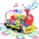 電車 おもちゃ 子供 おもちゃ人気 透明な機械式歯車のおもちゃ、ライトと音楽を備えたユニバーサルな車のおもちゃ、自動的に障害物を回避する、インタラクティブな学習と開発のおもちゃ、LEDライト付き 音楽 透明ケース