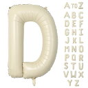 アルファベット レター バルーン D 英語 文字 40インチ アルミ風船 大きい 組み合わせ 誕生日 バースデー 飾り付け イベント 記念日 パーティー 約90cm くすみホワイト(3)