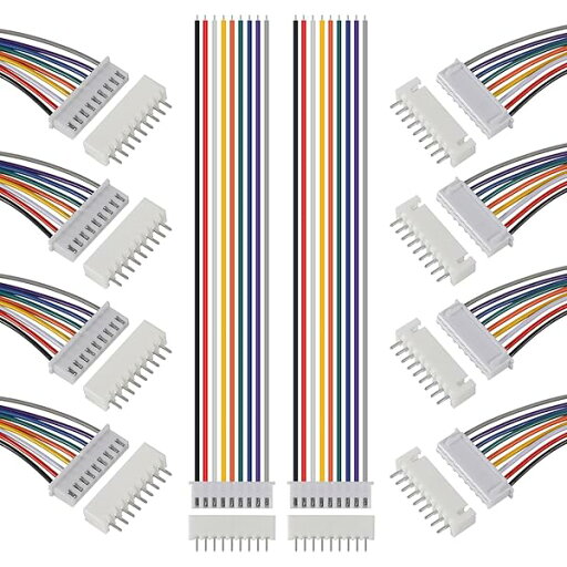 10組 JST-XHコネクタキット XH 2.54mm 9P ピンヘッダー オスとメスコネクタ プラグアダプター フラットワイヤーケーブル付き 200mm 26AWG JST XH(9P)対応 10組 JST-XHコネクタキット XH 2.54mm 9P ピンヘッダー オスとメスコネクタ プラグアダプター フラットワイヤーケーブル付き 200mm 26AWG JST XH(9P)対応