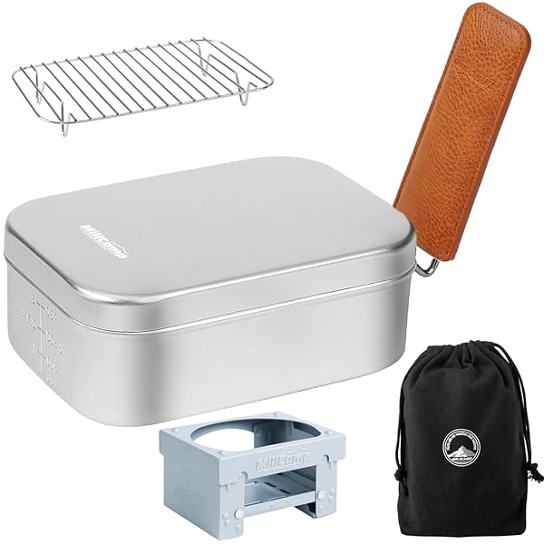 MR-750 Pro ラージメスティン キャンプ食器 バリ取り済 アウトドア料理 防災対策 絞り加工 アルマイト加工 目盛付 (5点セット)