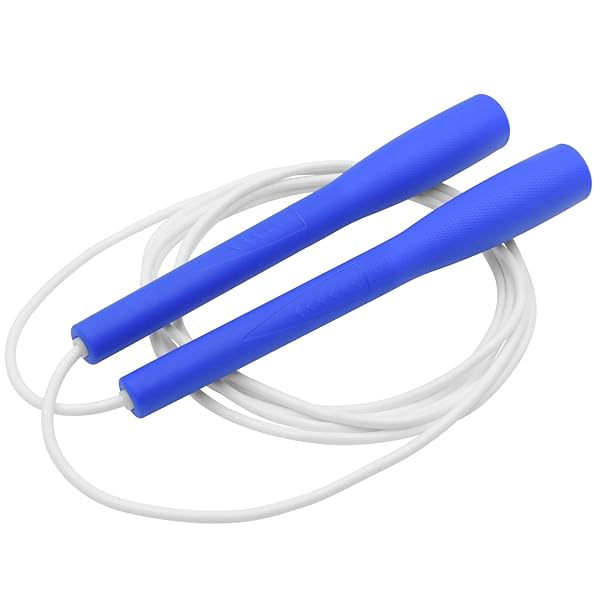 縄跳び 二重跳び 小学生/ジュニア/大人 トレーニング (ブルー)