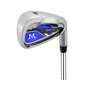(マゼル) WM-X1/2 ゴルフ クラブ アイアン スチールシャフト 単品(番手:1,2,3,4,5,6,7,8,9,AW,PW,SW) メンズ 右用/左用 フレックス:S バッグなし・クラブのみ (青,単品 番手:PW, 左利き)