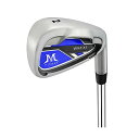 (マゼル) WM-X1/2 ゴルフ クラブ アイアン スチールシャフト 単品(番手:1,2,3,4,5,6,7,8,9,AW,PW,SW) メンズ 右用/左用 フレックス:S バッグなし・クラブのみ (青,単品 番手:2, 左利き)