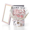 ソープフラワー 花束 バラ造花 花束 flower bouquet 誕生日 プレゼント 女性 ギフト 人気 母の日 石鹸花 ギフト ローズ 退職 敬老の日 お祝...