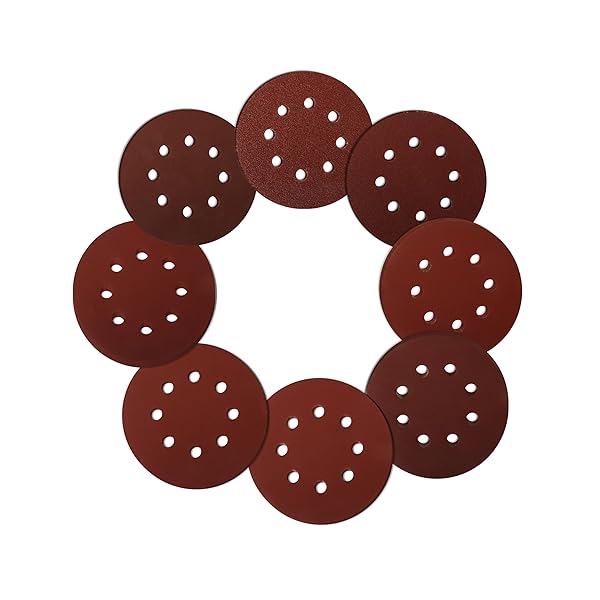 ランダムサンダー ペーパー 125mm サンドペーパー 40枚入セット サンディングペーパー 粗目から細か目..