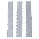 定規 ダイカット 3個 DIY メイキング ギザギザ デッキルエッジ 測定定規 軽量 カード作成ツール エンボス スクラップブッキング用(3)