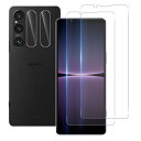 対応 Xperia1 V SO-51D ガラスフィルム 【 2+2枚セット- 国産旭硝子素材 】 xperia1v フィルム (2枚) +レンズ保護フィルム (2枚) SOG10 / XQ-DQ44 強化ガラス さらさら エクスペリア 1 V レンズ(2)