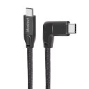 Type C to Type C ケーブル L字 1m PD対応 USB 3.1 Gen2 100W/5A 急速充電 c to c pd ケーブル 5a e-marker実装(2)