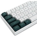 キーキャップ 189キー ダブルショット PBT キーキャップ Cherry MX Gateronスイッチ 60%65%70%100%メカニカルキーボード用 プロフィールキーキャップ (ホワイト/グリーン)