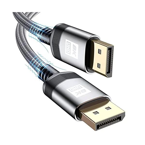 8K ゲーミング DisplayPort ケーブル 2m dpケーブル 1.4DP ディスプレイポート ケーブル 8K@60Hz 4K@144Hz 2K@240Hz 【HBR3 32.4Gbps / HDR/DSC 1.2 / HDCP2.2/HD