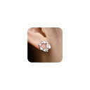 ピアス レディース サージカルステンレス 花 花輪 チューリップ ジルコニア シルバー ピンクゴールド 可愛い ペア 金属アレルギー対応 ギフトBOX付き