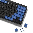 138キー キーキャップ ロープロファイル PBT キーキャップ フルセット 60% 65% 75% 100% Cherry Gateron MX スイッチキーボード用 (ブルー)