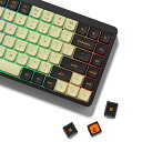 138キー キーキャップ ロープロファイル PBT キーキャップ フルセット 60% 65% 75% 100% Cherry Gateron MX スイッチキーボード用(ブラック)