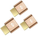 HDMIダミープラグ 4K HDR EDIDエミュレータ&バーチャルモニター ヘッドレスディスプレイアダプター hdmiフェイクエミュレーター 最大4k@60Hz、1080@120Hz(3パック)