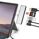 Surface Pro 7 ハブ 6ポート付き 4K@30Hz HDMIポート USB 3.0ポート×2 Type C ポート×1 SD/Micro SD(TF) カードリーダー高速データ転送 マルチ 6 in 1 アルミニウム サーフェス pro7