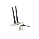 AX210 WiFi 6e lanカード、AX210NGW はWiFiを6GHz、M.2 2230/NGFF、2x2 AX+BT 5.3+トライバンドに拡張、RF ケーブル (11 インチ)、5dBi 高利得アンテナとブラケット
