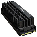 M.2 2280 PCIe NVMe SSD対応 専用放熱 アルミ合金製 ヒートシンクパッド サーマルパッド付き冷却ヒートシンク HS-1110-K (ブラック)
