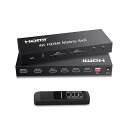 4K x 2K HDMIマトリックス セレクター 4入力2出力 音声分離器 (光デジタル・L/Rオーディオ分離) スイッチャー リモコン操作可能 3D 1080P HDR