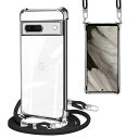 Google Pixel 7A ケース クリア ショルダー耐衝撃 google pixel 7a ケース ストラップ ピクセル 7A スマホケース Pixel7a サムスン 肩掛け 斜めかけ 縄掛けケース透明 TPU ストラップ付き 薄型 軽量 紐付
