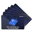 スキミング防止カード 6枚入 RFID/NFCブロック 電波遮断 電子マネー/スキミング犯罪防止 クレジットカード、キャッシュカード、パスポート 個人情報保護 ブルー