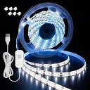 LEDテープライト ストリップ ライト イルミネーションライト 無段階調光 led テープライト 昼光色 防水 人感 明暗 センサー付き 間接照明 正面発光 切断可能 両面テープ 取付簡単 USB給電式 台所 廊下 ドア 玄関 店舗 看板 装飾用 祝