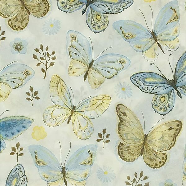 結婚式・ディナー・ティーパーティー用カラーペーパーナプキン 20枚入り シャビーシックデザイン シャワーパーティー用, 蝶