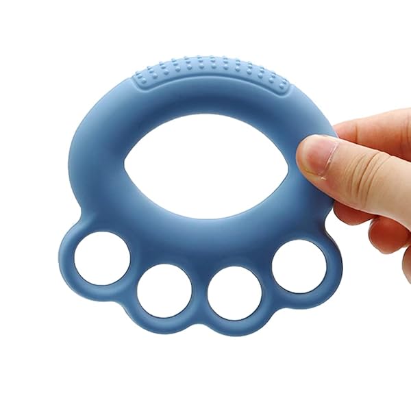 握力 ハンドグリップ トレーニング 筋トレ 指ストレッチャー トレーニング器具 指エクササイズ 筋力トレ 子供 大人 高齢者 リハビリ 指の強化 訓練 ストレス発散 手治療ストレスボール 指の強化 男女兼用 青60LB(収納袋付き)