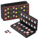 24枚 ゲームカード 収納ボックス スイッチ 対応 ソフトケース 24枚Micro SD メモリーカード 収納可 Switch/Switch Lite/Switch OLED モデル対応 コンパクト 薄型 軽量 防塵 持ち運 傷つき防止
