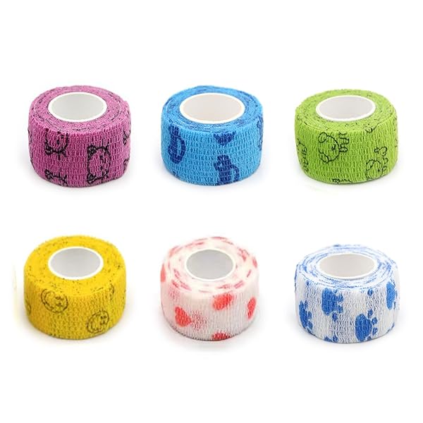 包帯 自着性テープ 粘着包帯 弾性 テーピング スポーツテープ 不織布凝集 伸縮性 通気性 敏感肌に適し..