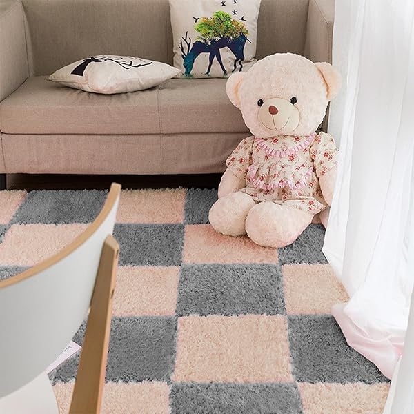 起毛 パズルマット ジョイント 大判 30cm*30cm 12枚 ふち付き ラグフロアマット クッションフロア コル..