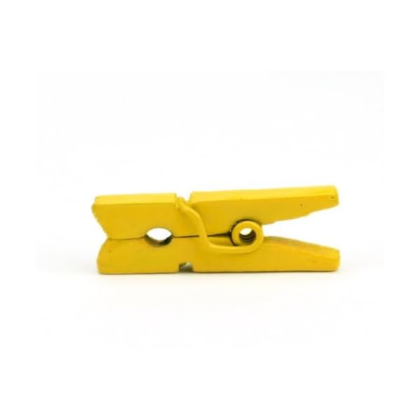 工芸木製ミニ洗濯バサミ、2.5センチメートル長、15色、1パック100個(黄)