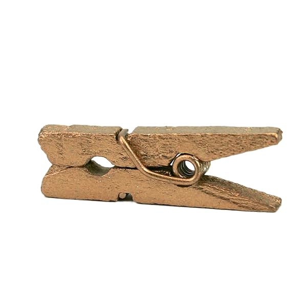 工芸木製ミニ洗濯バサミ、2.5センチメートル長、15色、1パック100個(金色)