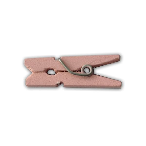 工芸木製ミニ洗濯バサミ、2.5センチメートル長、15色、1パック200個(ライトピンク)