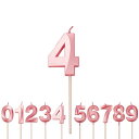 誕生日 ろうそく お誕生日キャンドル おしゃれ 数字 バースデーキャンドル 3D 装飾 記念日をお祝いしましょう ケーキナンバーキャンドル ウェディングパーティー 卒業パーティー ピンク(4)