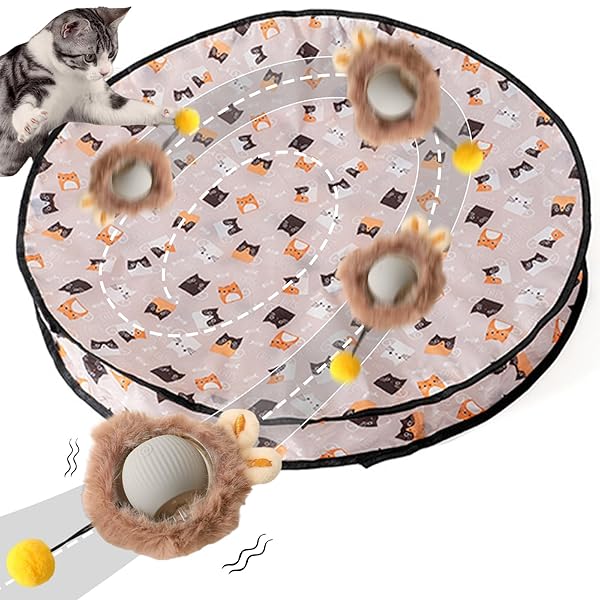 猫 おもちゃ犬ボール 猫電動おもちゃで 狩り専用袋と一人遊び 猫 ボール 動くボール 犬 安全で無害な環境に優しい素材 猫のおもちゃ自..