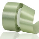 40mm セージ リボン ラッピング 縦長22Mサテンリボン 手芸 手作り ギフトラッピング用リボン セージグリーン