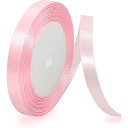 10mm ライトピンク リボン ラッピング 縦長22Mサテンリボン 手芸 手作り ギフトラッピング用リボン ライトピンク