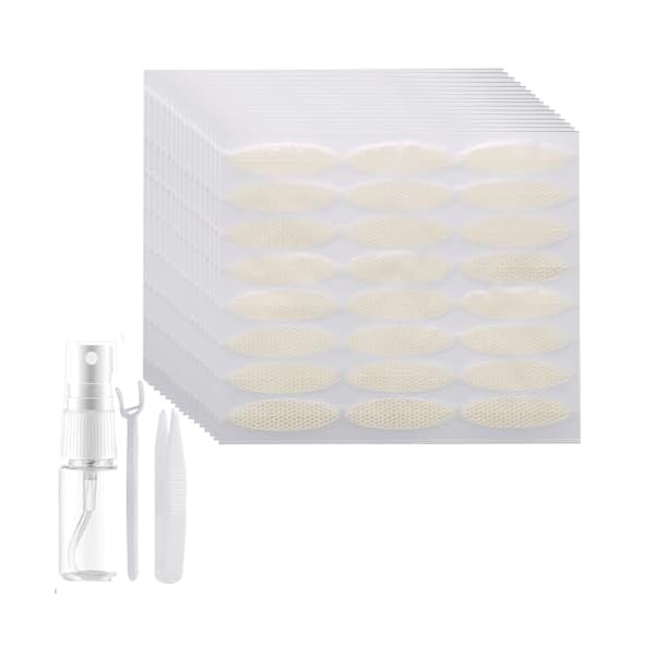 メッシュ まぶたテープ 768枚12ヶ月分 水で貼る 二重まぶた 両面 網目 二重テープ 二重 目立 ...