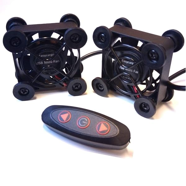 2パックUSBファンDC 5Vファン、スピードコントローラー40mm