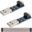 2個 ESP8266 USB-ESP8266アダプタモジュール CH340C ESP-01 ESP-01S プログ WiFi プログラマダウンローダアダプタリセ...